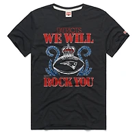 Unisex Homage Charcoal New England Patriots 2026 NFL Schedule Queen Tri-Blend T-Shirt