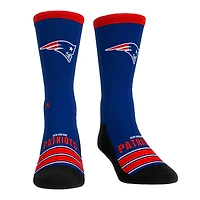 Chaussettes unisexes Rock Em Crew à rayures Gametime des Patriots de la Nouvelle-Angleterre