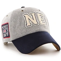 Casquette unisexe ajustable Stoney Clover Lane x '47 New England Patriots gris/bleu marine Block Clean Up