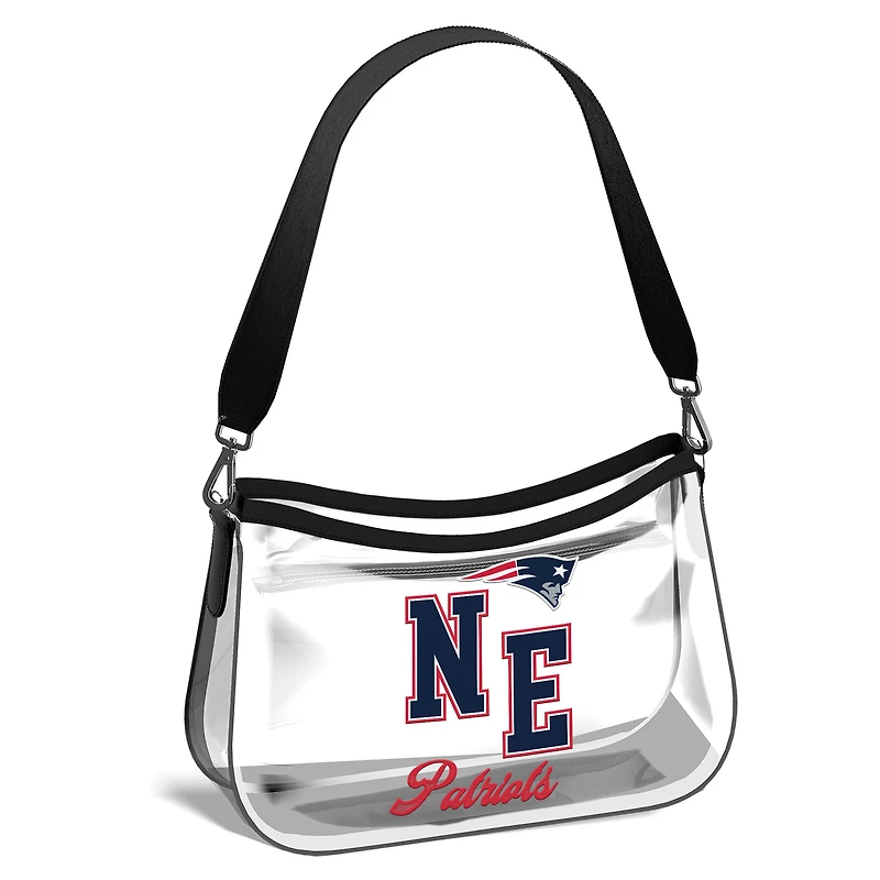Mini-sac à main transparent Stadium des New England Patriots de WEAR by Erin Andrews