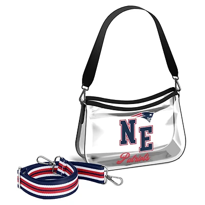 Mini-sac à main transparent Stadium des New England Patriots de WEAR by Erin Andrews