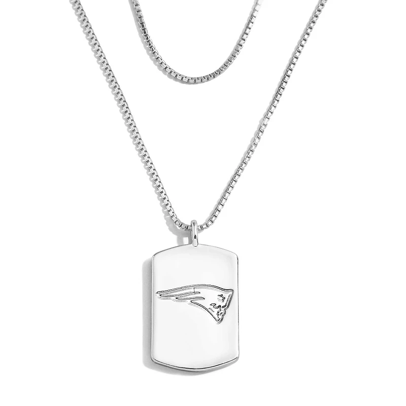 WEAR by Erin Andrews x Baublebar New England Patriots Collier en argent avec étiquette de chien