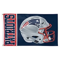 Drapeau de luxe WinCraft New England Patriots 3' x 5' Casque à une face
