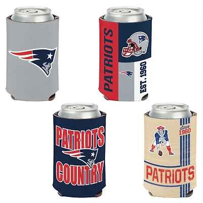 WinCraft New England Patriots 4-Pack 12oz. Can Cooler Set