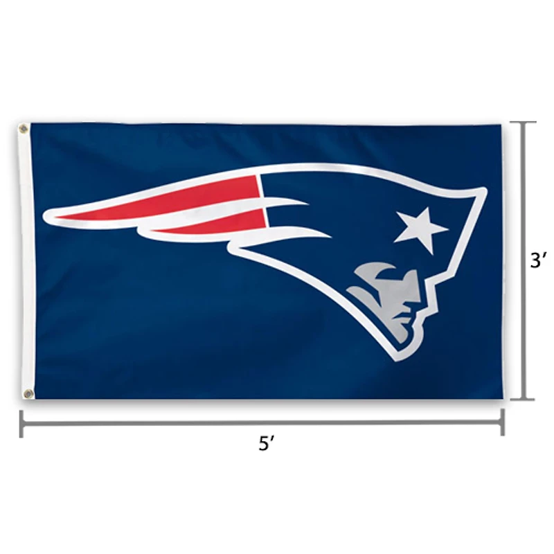 WinCraft Drapeau de luxe des Patriots de la Nouvelle-Angleterre 3' x 5'
