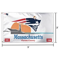 WinCraft New England Patriots Massachusetts State License Plate One-Sided 3' x 5' Flag