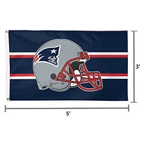 Drapeau de casque de luxe WinCraft New England Patriots, simple face, 91 x 152 cm