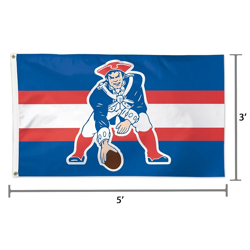 Drapeau rétro de luxe WinCraft Patriots de la Nouvelle-Angleterre 3 pi x 5 pi