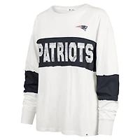 Women's '47 Cream New England Patriots Clubhouse Pride Taylor Long Sleeve T-Shirt