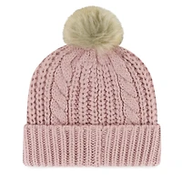 Women's '47 Dusty Rose New England Patriots Meeko Cuffed Knit Hat with Pom