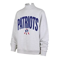 Sweat-shirt à col montant Subtle Muse gris '47 pour femme, New England Patriots