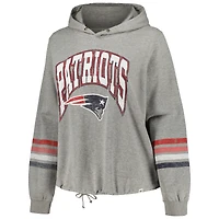 Women's '47 Heather Gray New England Patriots Plus Upland Bennett Pullover Hoodie