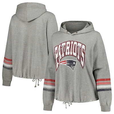 Sweat à capuche gris taille plus Upland Bennett des New England Patriots '47 pour femmes