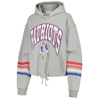 Women's '47 Heather Gray New England Patriots Upland Bennett Pullover Hoodie