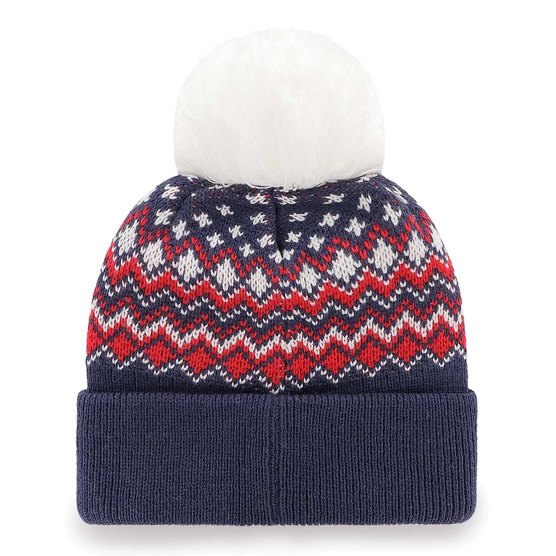 Bonnet en tricot à revers Elsa des New England Patriots '47 pour femmes avec pompon