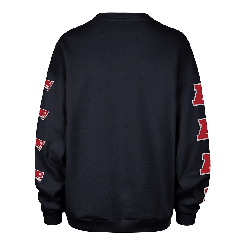 Sweat-shirt oversize bleu marine « 47 » des New England Patriots pour femme
