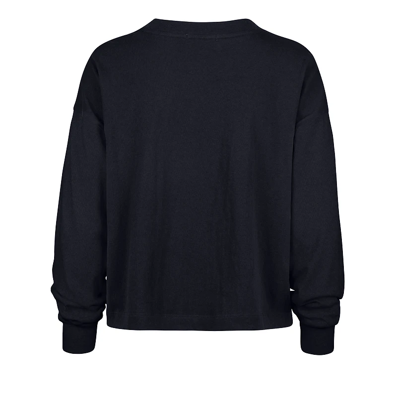Women's '47 Navy New England Patriots Stacked Sydney Long Sleeve T-Shirt