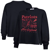 T-shirt à manches longues Sydney pour femmes, bleu marine, New England Patriots Team Collage, modèle 47