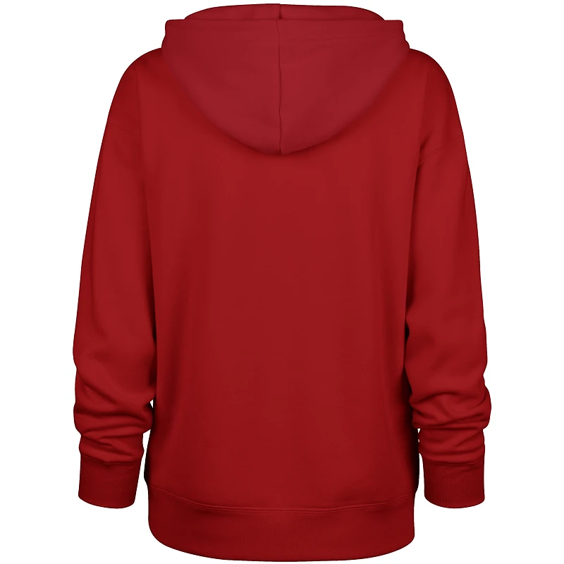 Women's '47 Red New England Patriots Whirlwind Naomi Pullover Hoodie