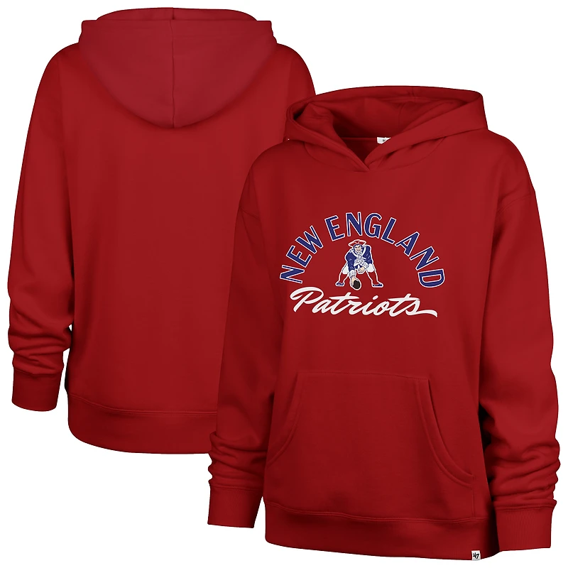 Women's '47 Red New England Patriots Whirlwind Naomi Pullover Hoodie