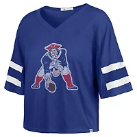 T-shirt court à col en V « 47 Royal New England Patriots Premier Scout » pour femme
