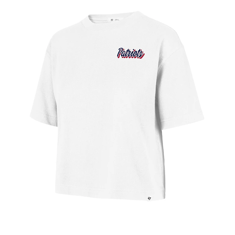 T-shirt Reed City blanc pour femme, motif collage '47 New England Patriots