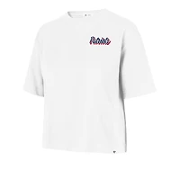 T-shirt Reed City blanc pour femme, motif collage '47 New England Patriots