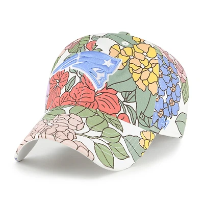 Women's '47 White New England Patriots Florentina Clean Up Adjustable Hat