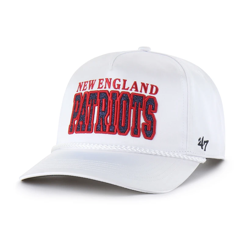 Casquette ajustable Outspoken Hitch blanche '47 des Patriots de la Nouvelle-Angleterre pour femme