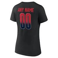 Women's Black New England Patriots Home Field Pop Personalized Name & Number V-Neck T-Shirt