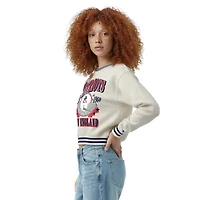 Women's Champion  Cream New England Patriots Reverse Weave Fleece Sweatshirt