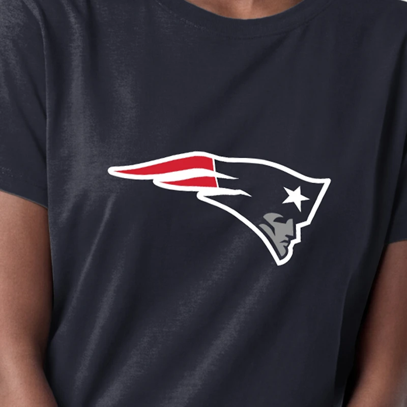 Women's Champion Navy New England Patriots Logo T-Shirt