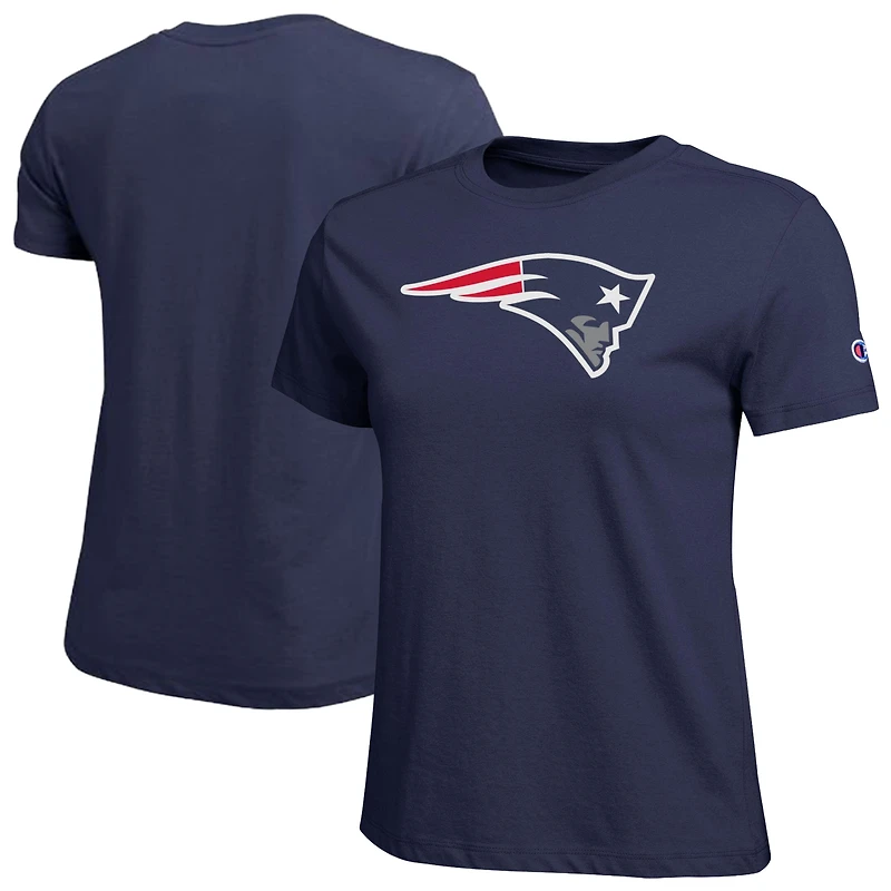 T-shirt Champion pour femmes avec logo des New England Patriots, bleu marine