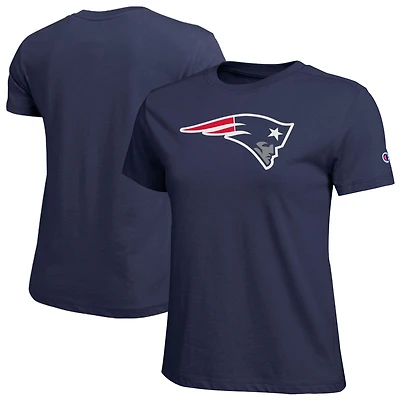 T-shirt Champion pour femmes avec logo des New England Patriots, bleu marine