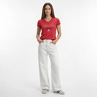 Women's Champion Red New England Patriots Triumph Tri-Blend V-Neck T-Shirt