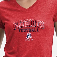 Women's Champion Red New England Patriots Triumph Tri-Blend V-Neck T-Shirt