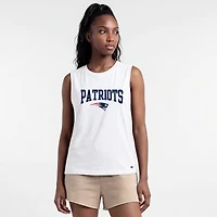 Women's Champion  White New England Patriots Muscle Tank Top