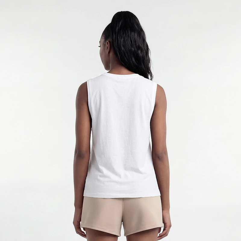 Women's Champion White New England Patriots Muscle Tank Top