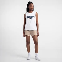 Women's Champion  White New England Patriots Muscle Tank Top