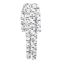 Concepts Sport Crème pour femmes New England Patriots Docket Sweat à capuche entièrement zippé Union Suit