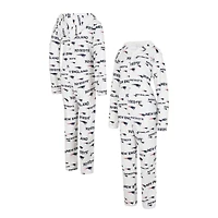 Concepts Sport Crème pour femmes New England Patriots Docket Sweat à capuche entièrement zippé Union Suit