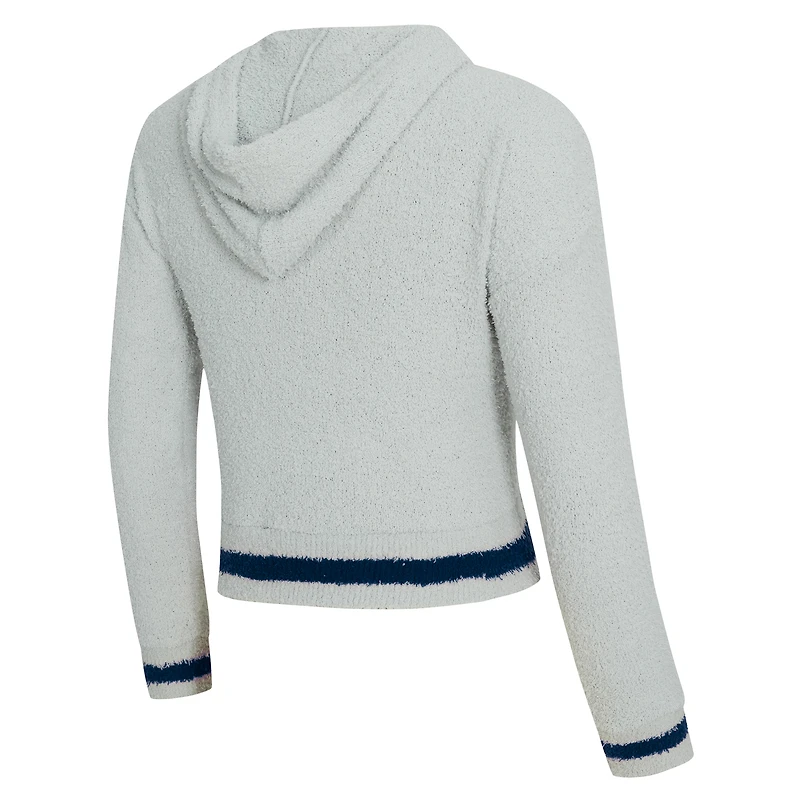 Ensemble sweat à capuche et short manches longues Whitley gris New England Patriots pour femme
