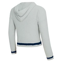 Ensemble sweat à capuche et short manches longues Whitley gris New England Patriots pour femme