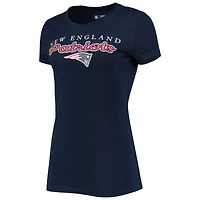 Ensemble haut et pantalon Concepts Sport bleu marine/rouge avec logo des New England Patriots pour femme