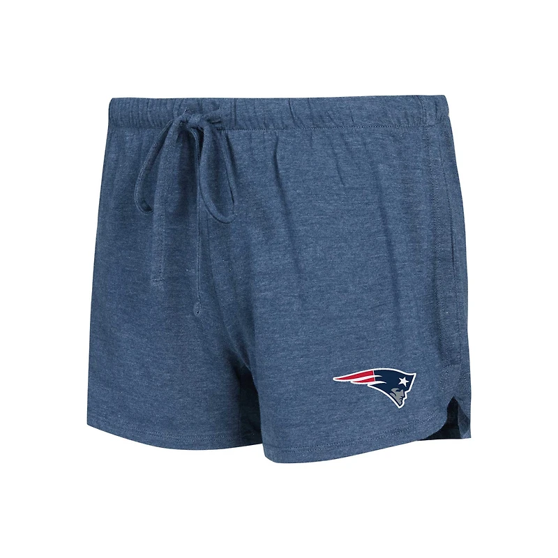 Ensemble de détente pour femme Concepts Sport bleu marine/rouge New England Patriots, haut à manches longues raglan et short