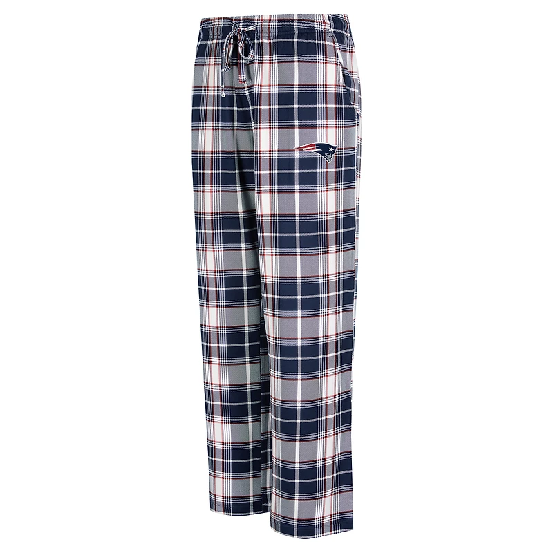 Pantalon en tricot à carreaux Ashford de la collection Concepts Sport Navy New England Patriots pour femme