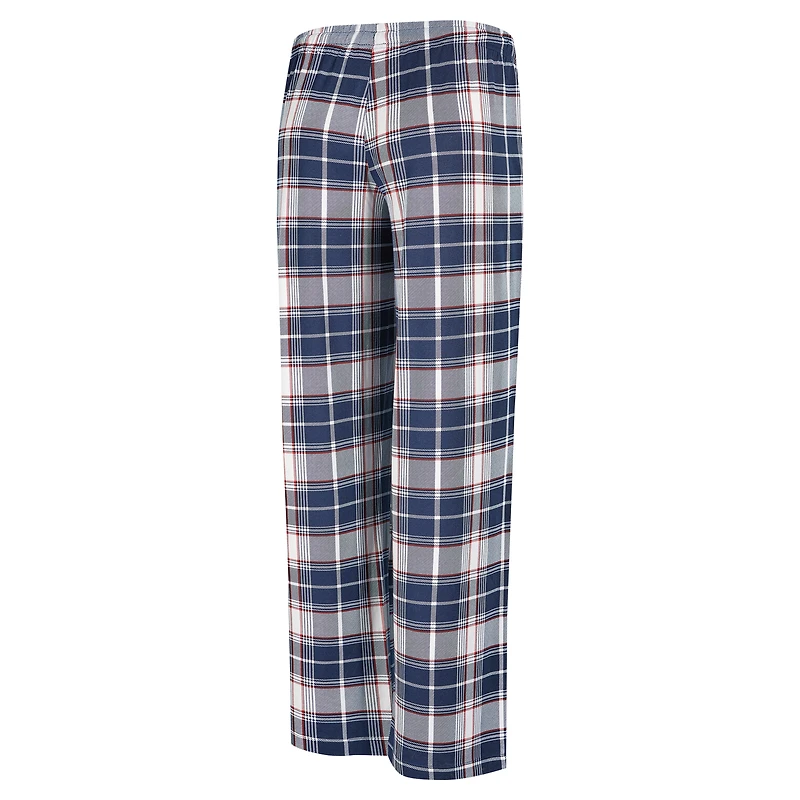 Pantalon en tricot à carreaux Ashford de la collection Concepts Sport Navy New England Patriots pour femme
