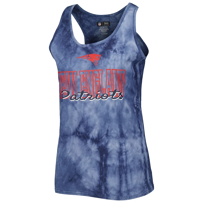 Concepts Sport Bleu marine New England Patriots Billboard Scoop Neck Racerback Tank and Shorts Sleep Set