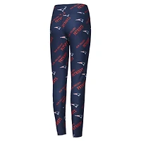 Leggings de nuit en tricot à imprimé intégral Breakthrough New England Patriots bleu marine pour femmes Concepts Sport