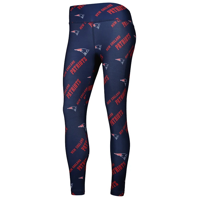 Women's Concepts Sport Navy New England Patriots Breakthrough Allover Print Lounge Leggings